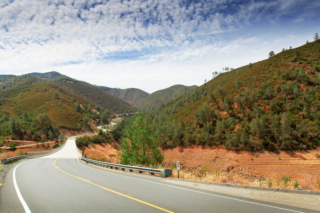 Highway heading into mountains